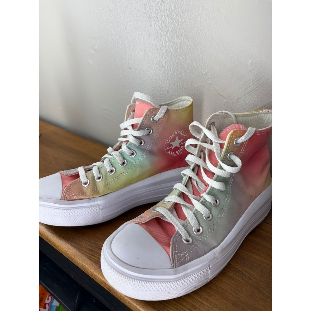 Converse Chuck Taylor All Star Move High Top Tie Dye Platform Sneakers A03626C